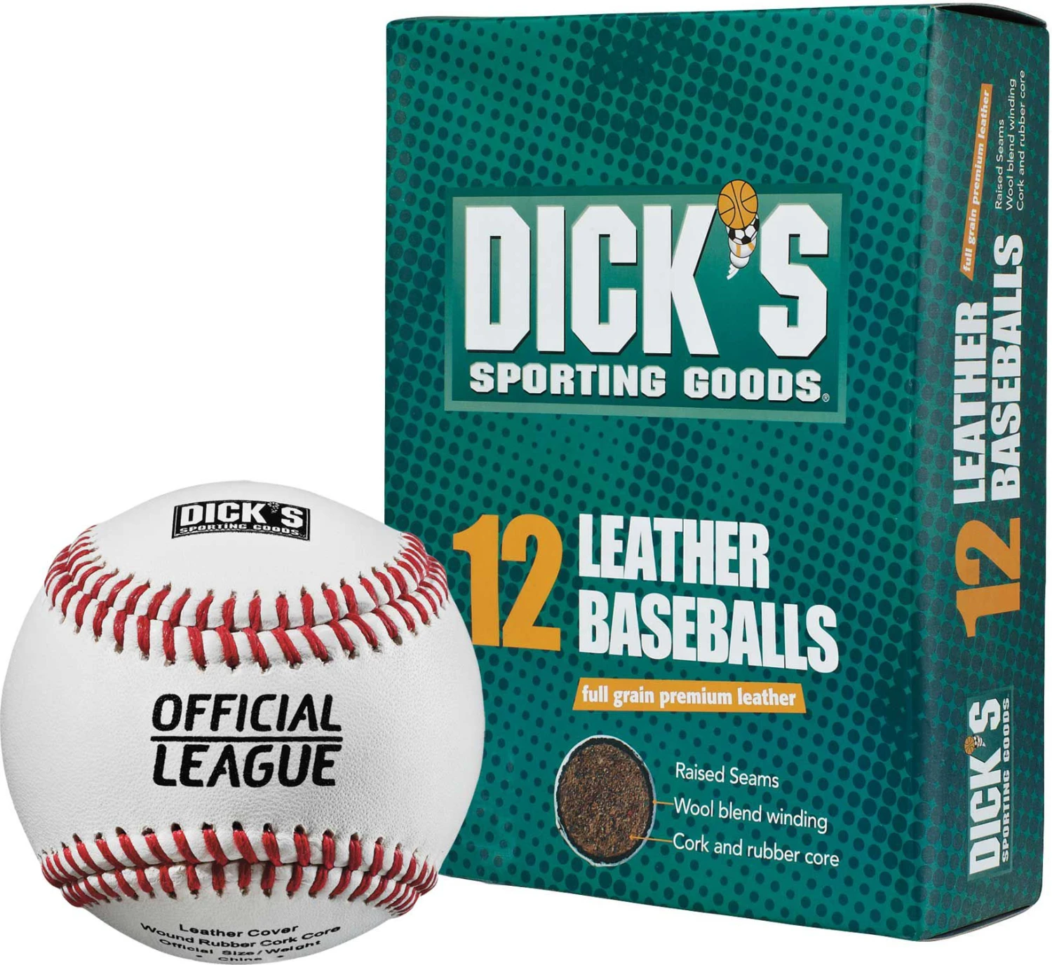 DICK'S Sporting Goods Leather Baseballs - 12 Pack