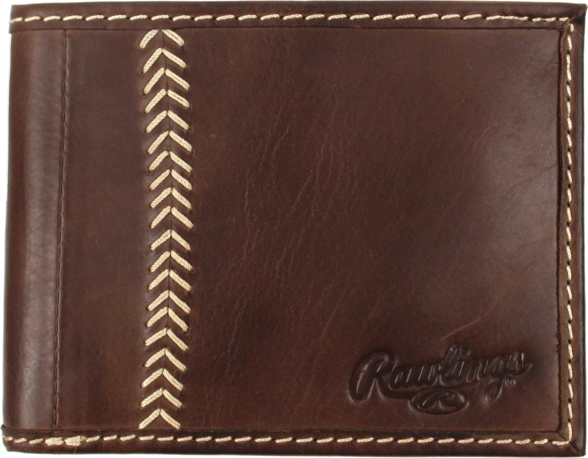 Rawlings Baseball Stitch Leather Bi-Fold Wallet