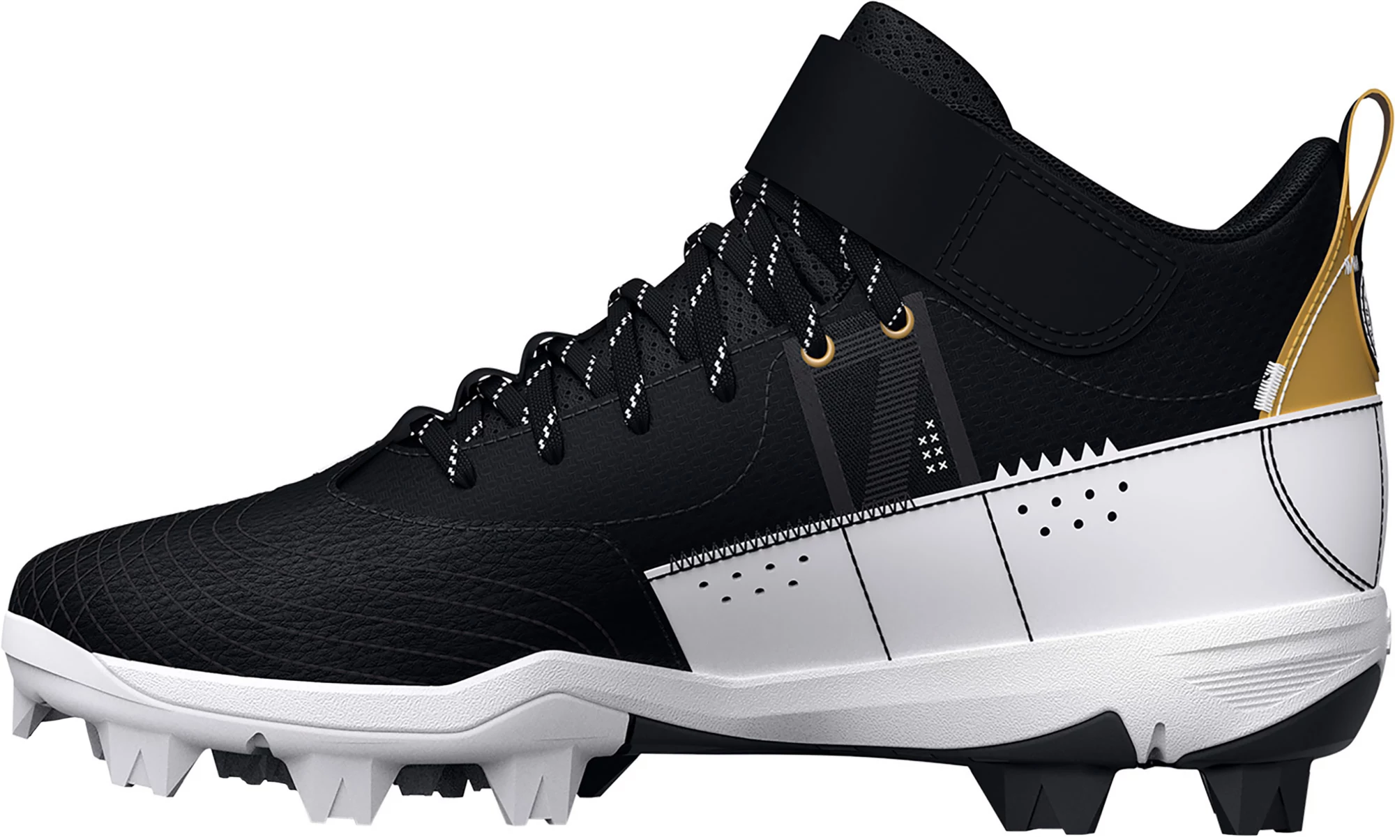 Under Armour Kids' Harper 7 Mid RM Baseball Cleats - Image 3