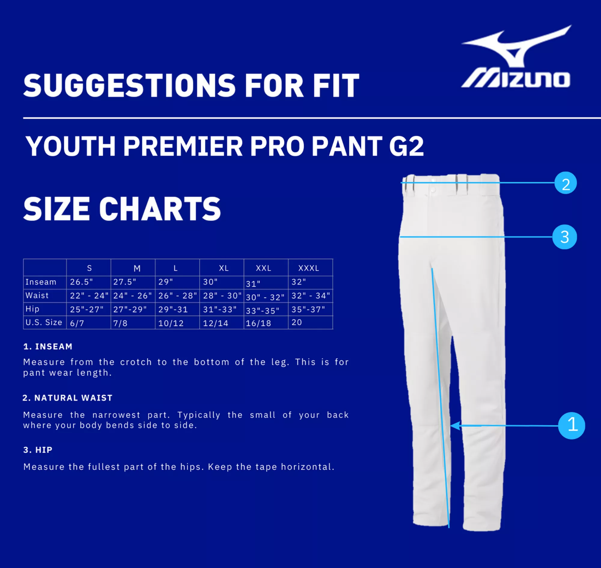 Mizuno Boys' Select Pro G2 Baseball Pants - Image 2