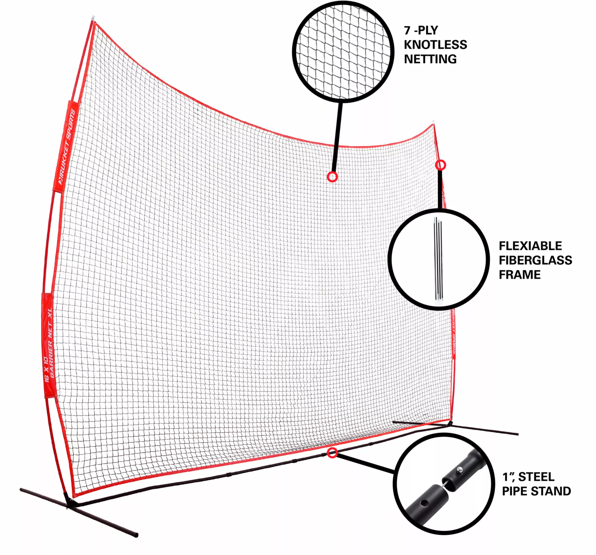 Rukket Sports 16' X 10' Multi-Sport Barrier Net - Image 3
