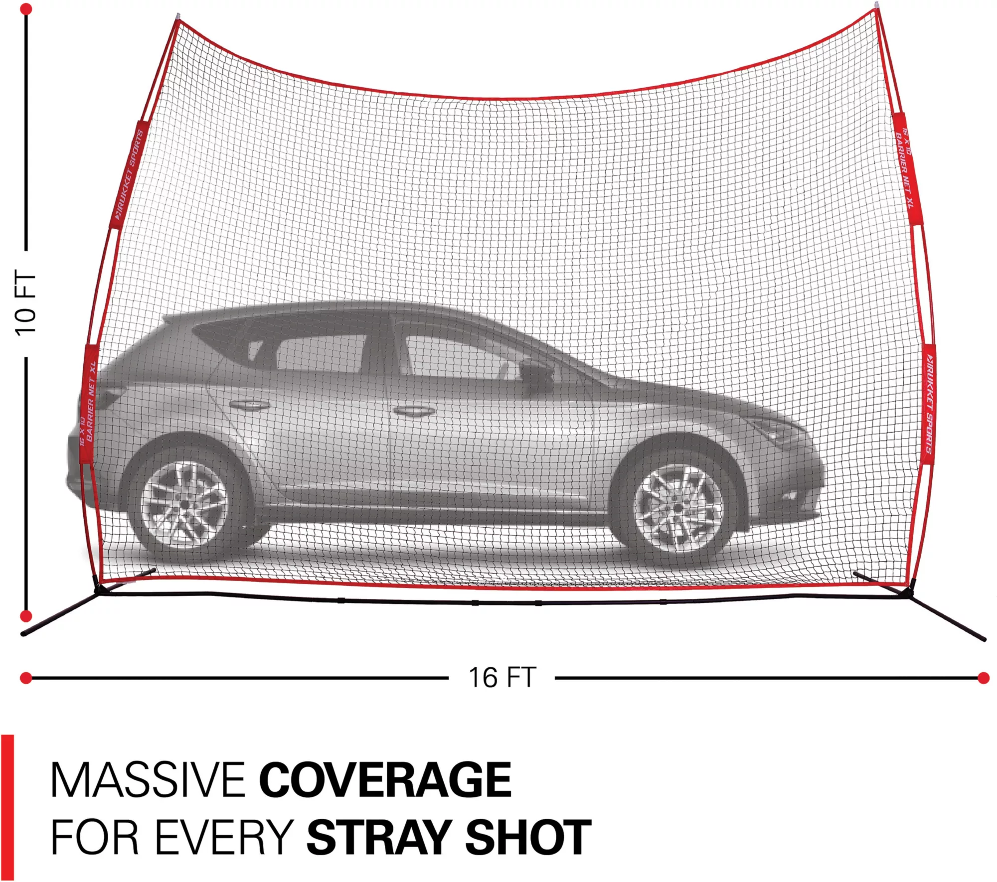Rukket Sports 16' X 10' Multi-Sport Barrier Net - Image 2