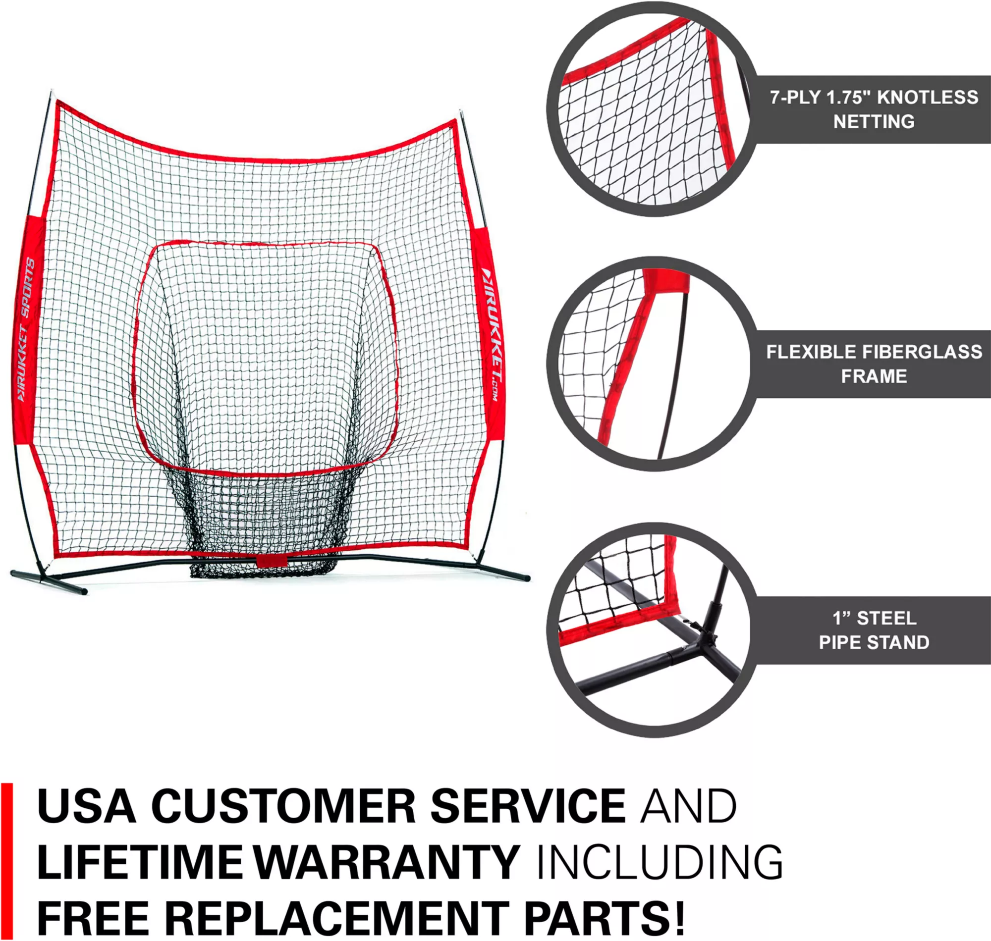 Rukket Sports 7' X 7' Original Sock It! Baseball/Softball Net - Image 3