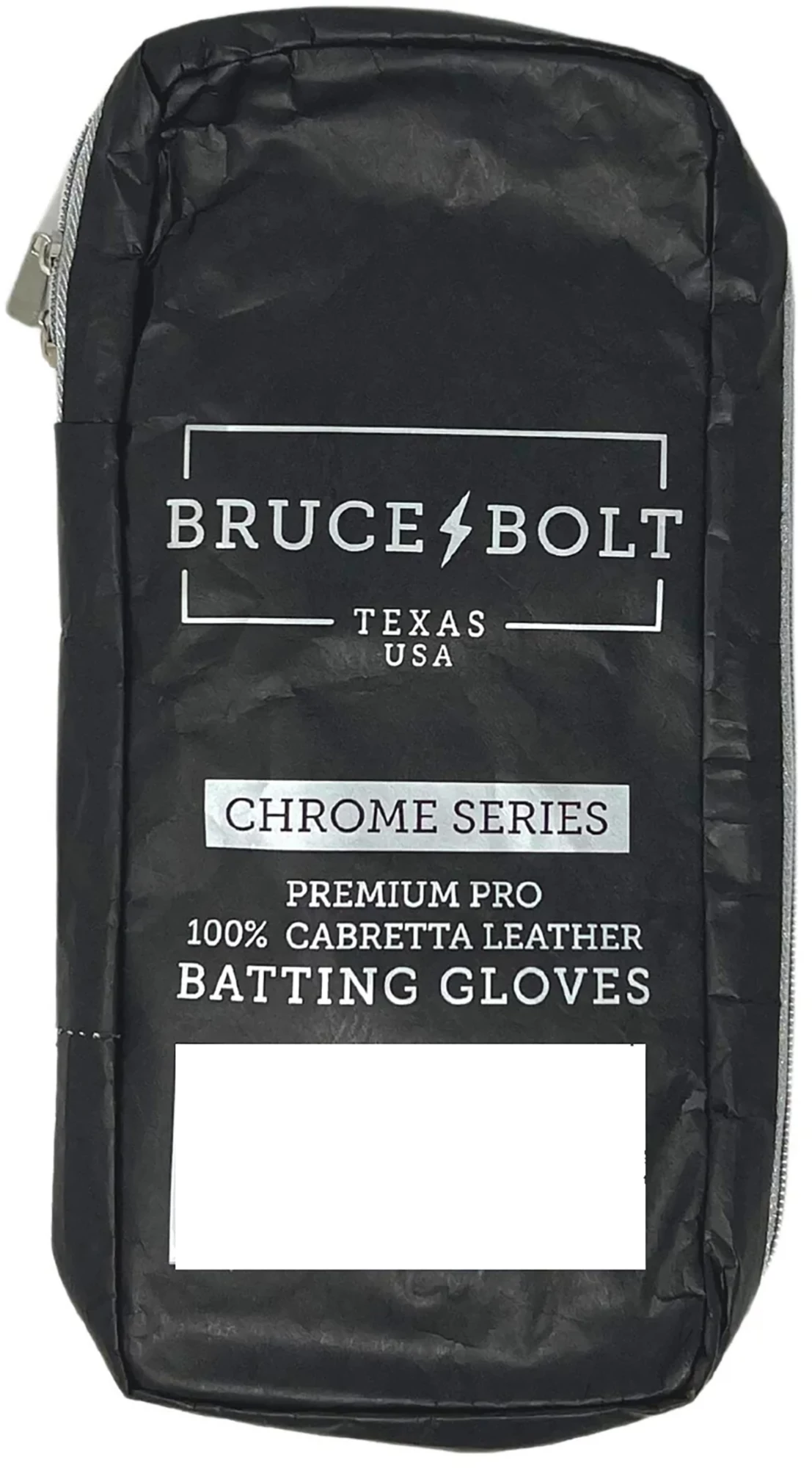 Bruce Bolt Youth Long Cuff Chrome Batting Gloves - Image 3