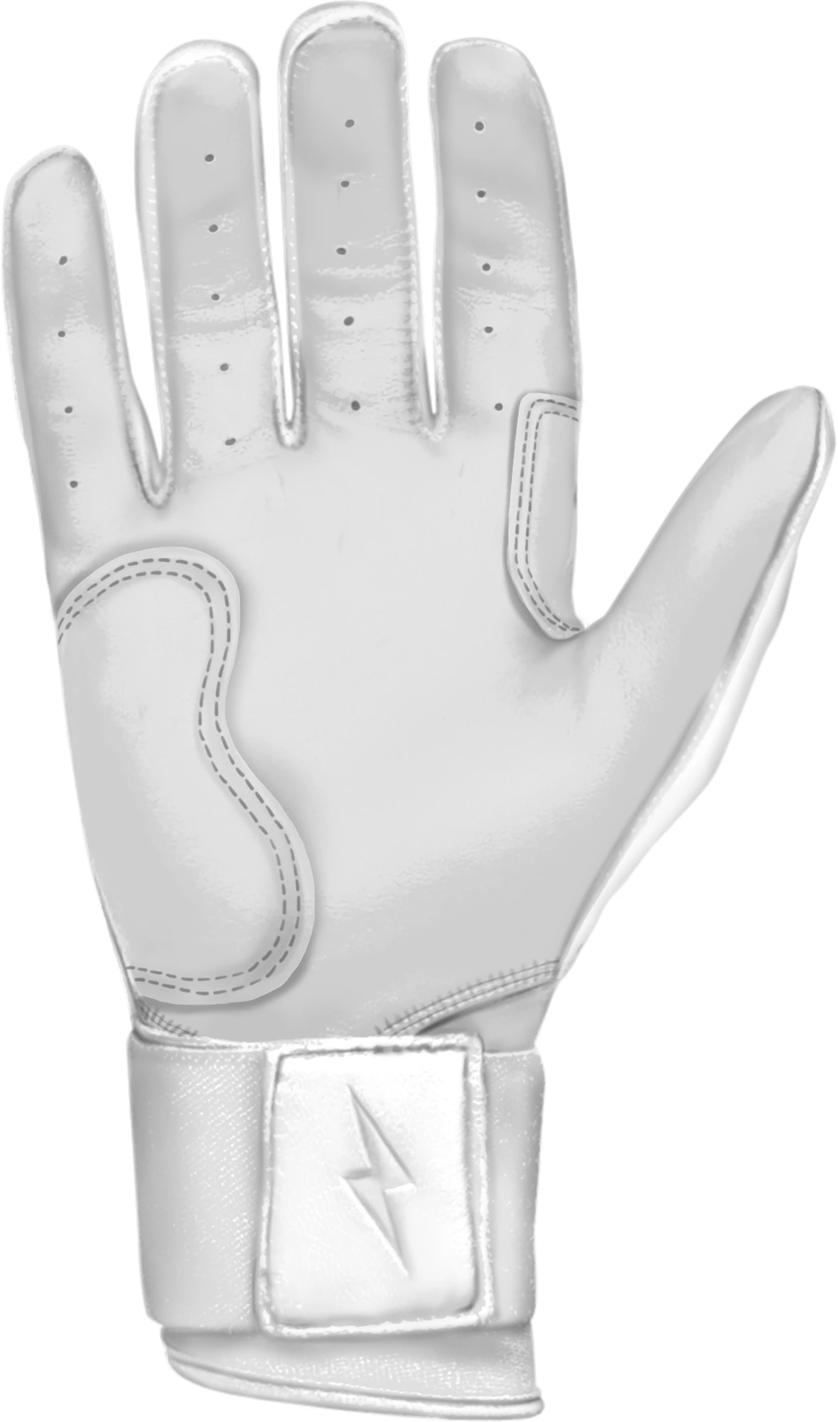 Bruce Bolt Youth Long Cuff Chrome Batting Gloves - Image 2