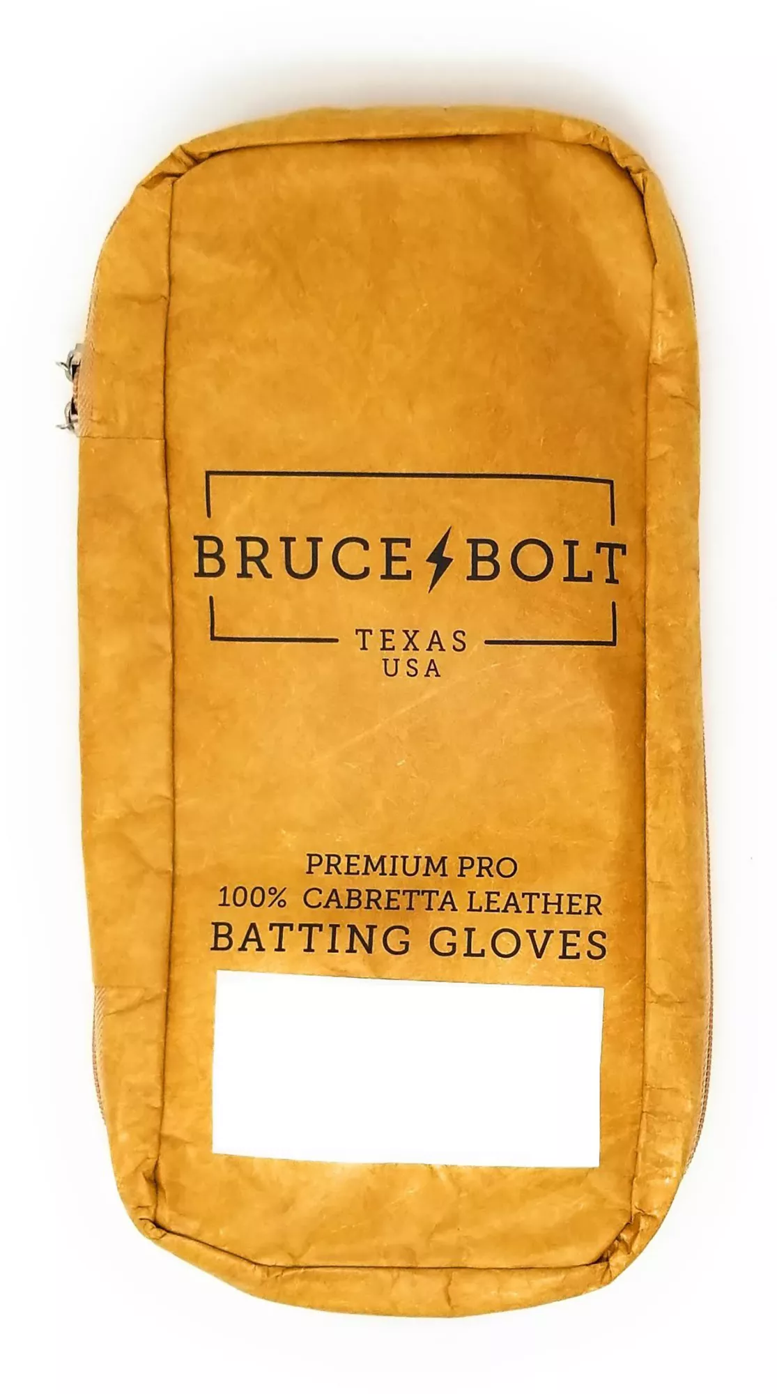 Bruce Bolt Youth Short Cuff Gold Palm Batting Gloves - Image 3