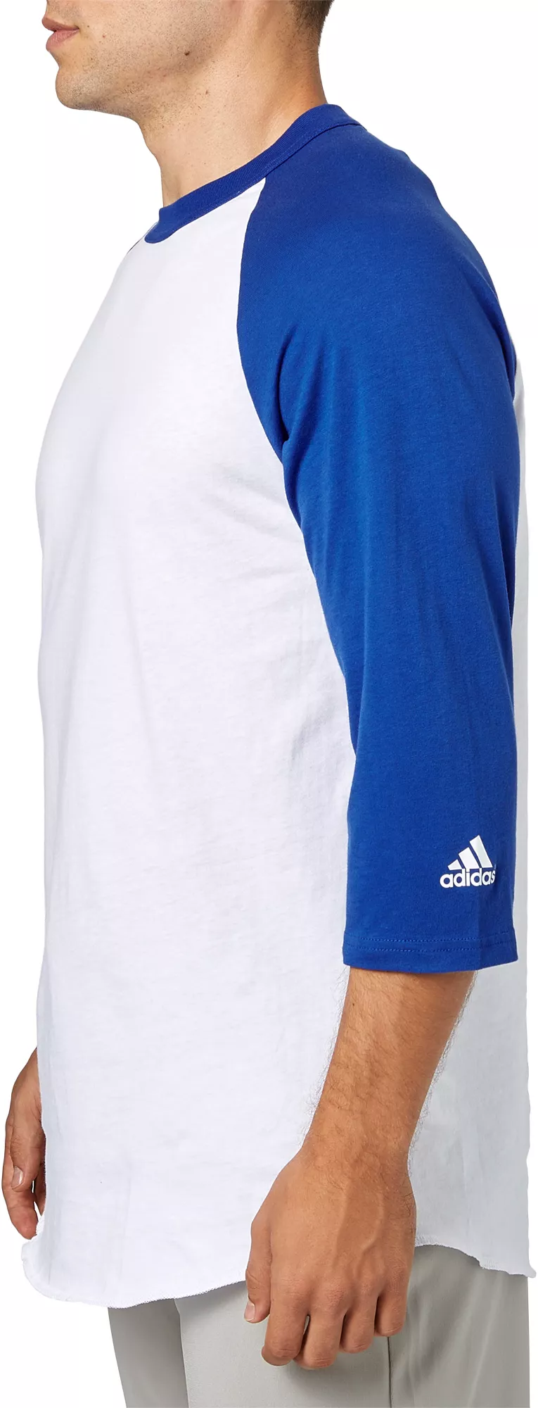 Adidas Adult Triple Stripe ¾ Sleeve Baseball Practice Shirt - Image 3