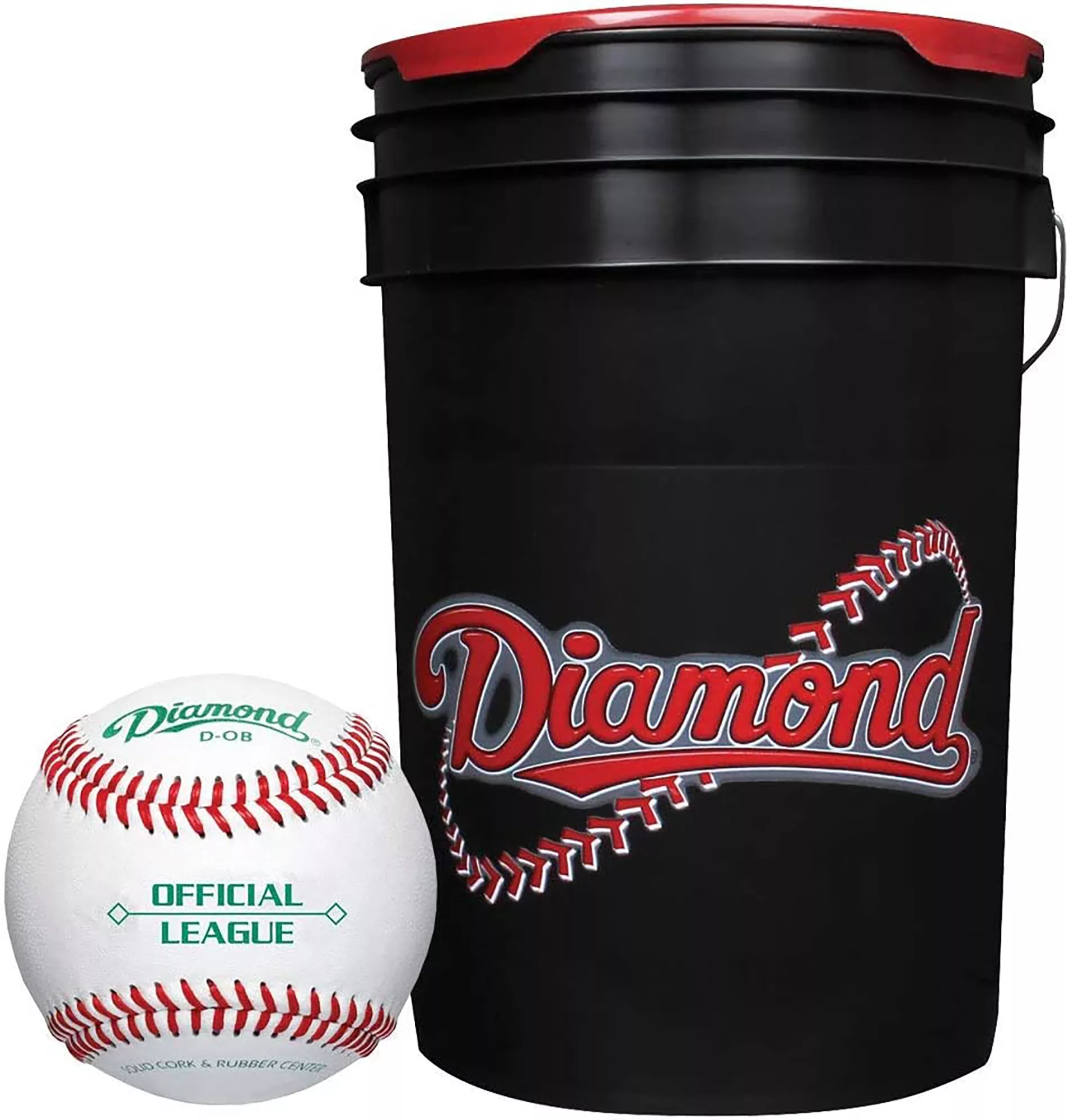 Diamond D-OB Official League Practice Bucket Of 30 Baseballs - Image 3