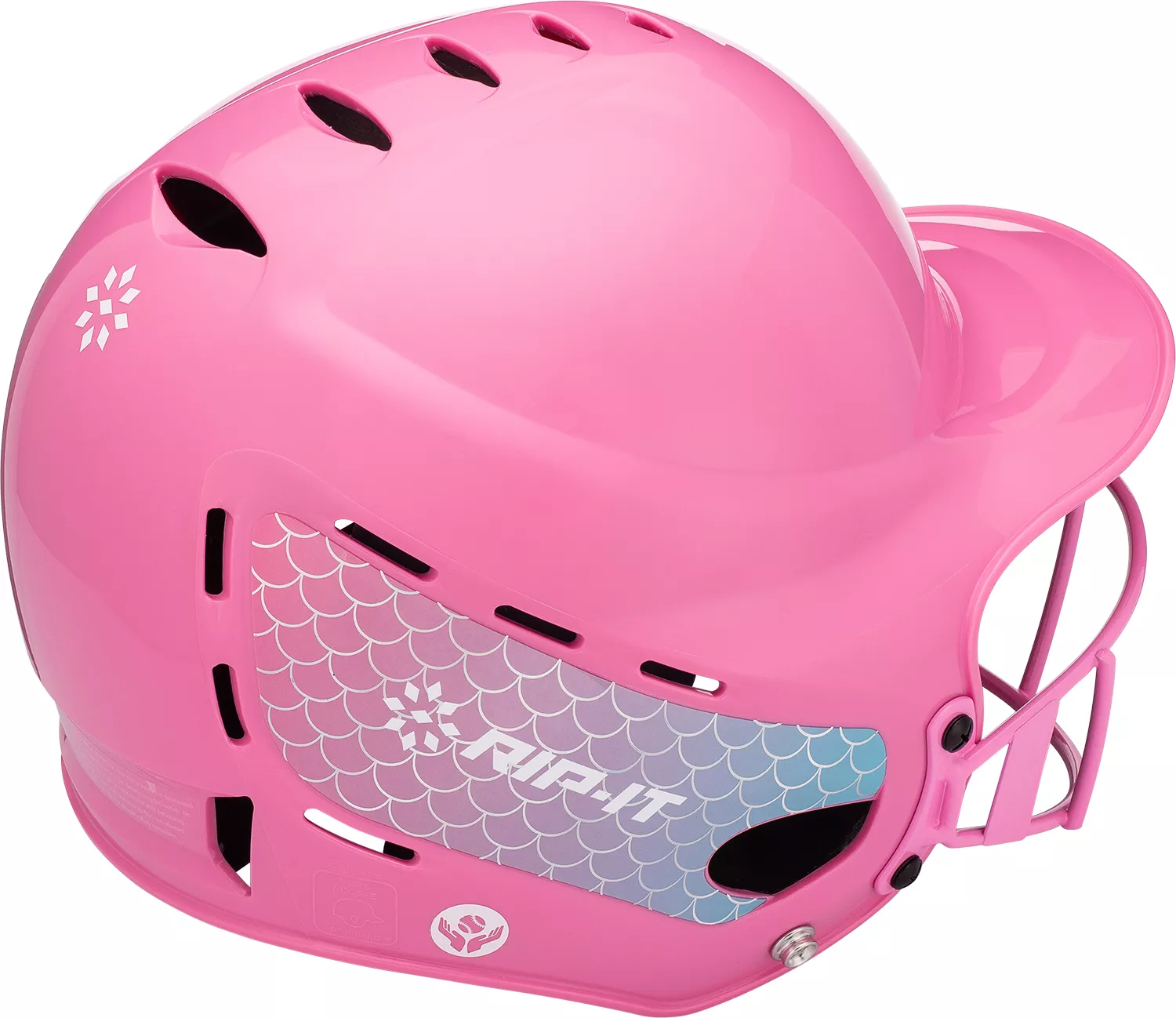 RIP-IT Girls' Emma Collection 'Play Ball' Softball Batting Helmet - Image 4