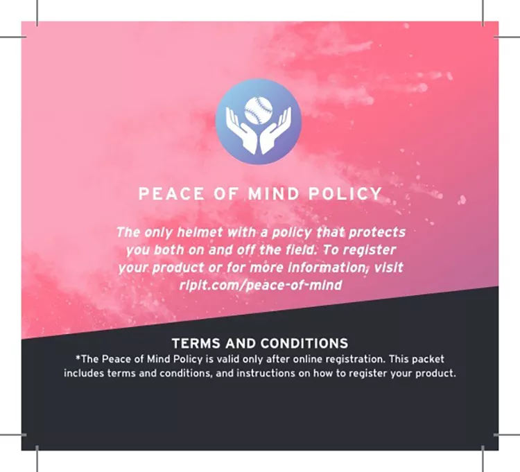 RIP-IT Girls' Emma Collection 'Play Ball' Softball Batting Helmet - Image 5